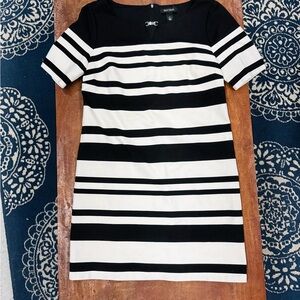 White House Black Market Striped Dress Sheath Short Sleeve Women’s‎ Size 12